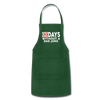 00 Days Without a Dad Joke Adjustable Apron - forest green