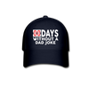 00 Days Without a Dad Joke Baseball Cap - navy