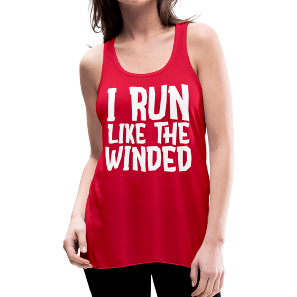 I Run Like the Winded Women's Flowy Tank Top by Bella - red