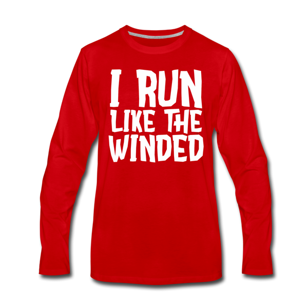 I Run Like the Winded Men's Premium Long Sleeve T-Shirt - red