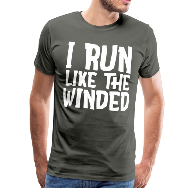 I Run Like the Winded Men's Premium T-Shirt - asphalt gray