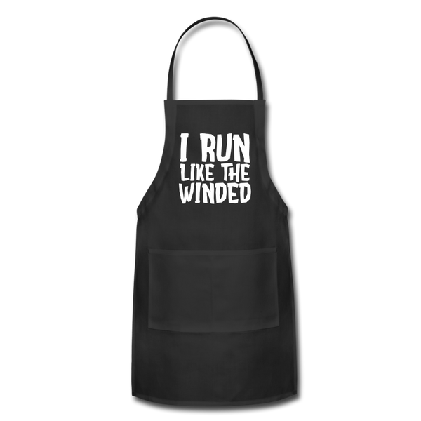 I Run Like the Winded Adjustable Apron - black