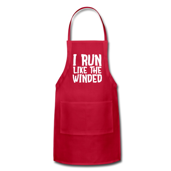I Run Like the Winded Adjustable Apron - red