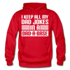 I Keep all my Dad Jokes in a Dad-A-Base Gildan Heavy Blend Adult Hoodie - red
