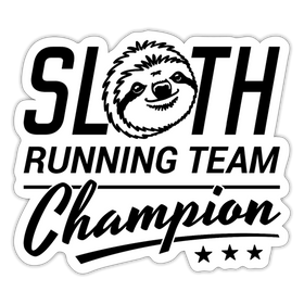 Sloth Running Team Champion Sticker