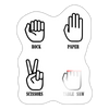 Rock, Paper, Scissors, Table Saw Funny Sticker