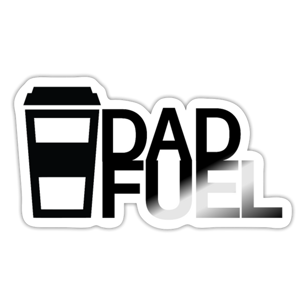 Coffee Dad Fuel Sticker - white glossy