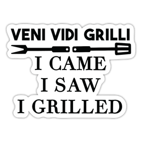 Veni Vidi Grilli I Came I Saw I Grilled Sticker