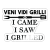 Veni Vidi Grilli I Came I Saw I Grilled Sticker - white glossy