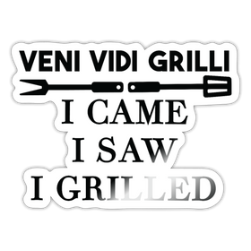 Veni Vidi Grilli I Came I Saw I Grilled Sticker
