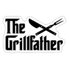 The Grillfather BBQ Sticker - white matte