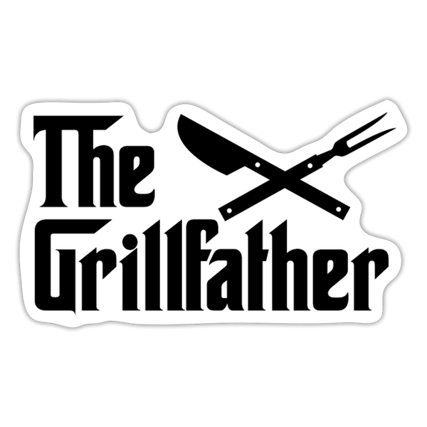 The Grillfather BBQ Sticker - white matte