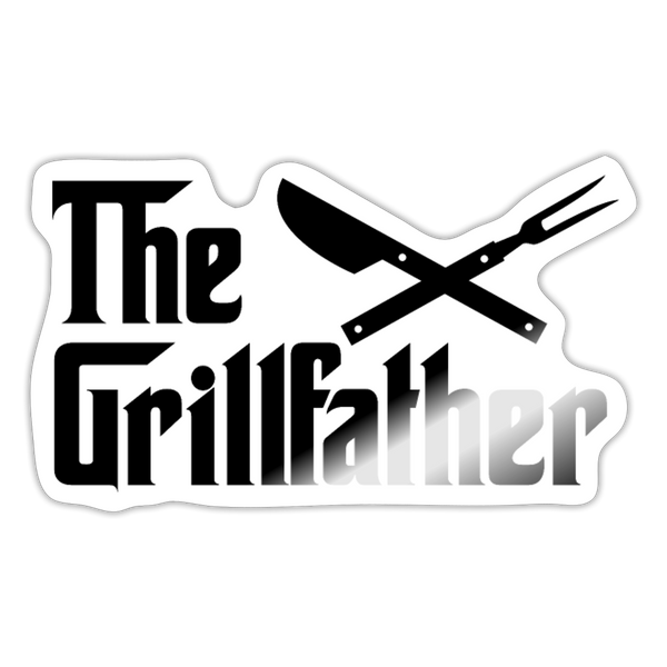 The Grillfather BBQ Sticker - white glossy