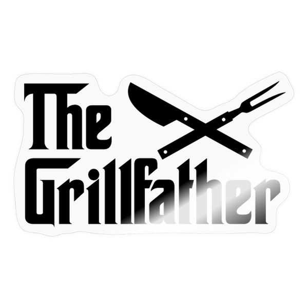 The Grillfather BBQ Sticker - transparent glossy