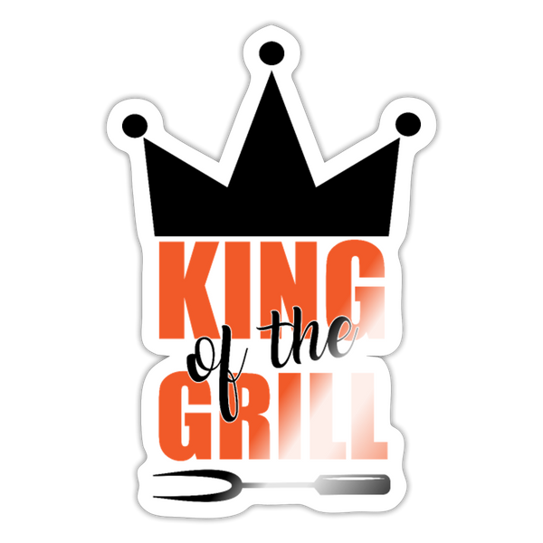 King of the Grill Sticker - white glossy