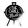 The Grill Master Sticker - white glossy