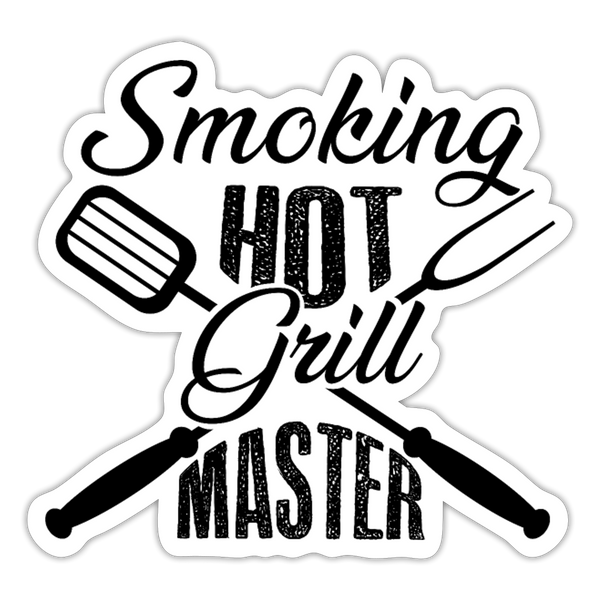 Smoking Hot Grill Master BBQ Sticker - white matte