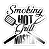 Smoking Hot Grill Master BBQ Sticker - white glossy