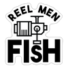 Reel Men Fish Sticker