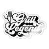 Grill Legend Sticker - white glossy
