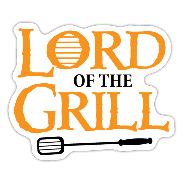 Lord of the Grill Sticker - white matte