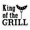 King of the Grill Sticker - white matte