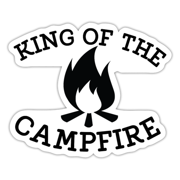 King of the Campfire Sticker - white matte