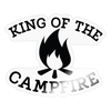King of the Campfire Sticker - transparent glossy