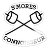 S'Mores Connoisseur Sticker - white glossy