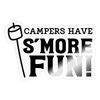 Campers Have S'more Fun! Sticker - transparent glossy