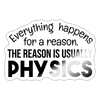 Everything Happens for a Reason...Physics Sticker