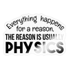 Everything Happens for a Reason...Physics Sticker