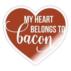 My Heart Belongs to Bacon Sticker
