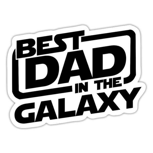 Best Dad in the Galaxy Sticker - white matte