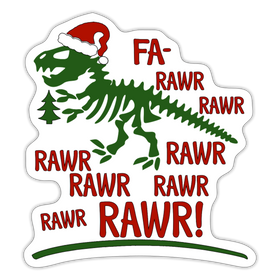 Funny Dinosaur Christmas Sticker