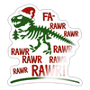 Funny Dinosaur Christmas Sticker