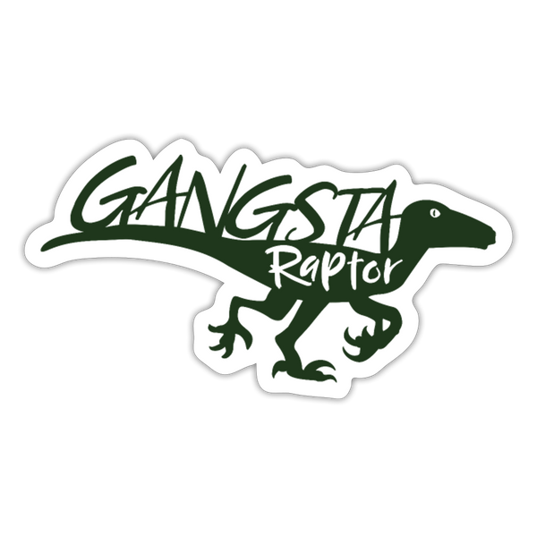 Gangsta Raptor Sticker - white matte