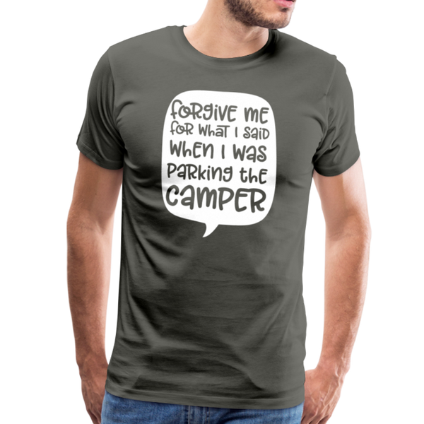 Forgive Me Parking Camper Funny Men's Premium T-Shirt - asphalt gray