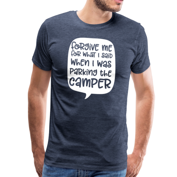 Forgive Me Parking Camper Funny Men's Premium T-Shirt - heather blue