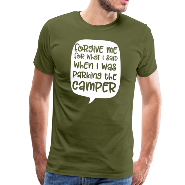 Forgive Me Parking Camper Funny Men's Premium T-Shirt - olive green