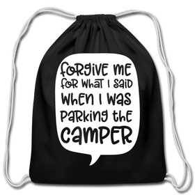 Forgive Me Parking Camper Funny Cotton Drawstring Bag