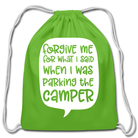 Forgive Me Parking Camper Funny Cotton Drawstring Bag