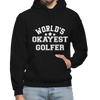 World's Okayest Golfer Gildan Heavy Blend Adult Hoodie - black
