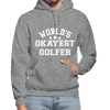 World's Okayest Golfer Gildan Heavy Blend Adult Hoodie - graphite heather