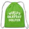 World's Okayest Golfer Cotton Drawstring Bag