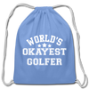 World's Okayest Golfer Cotton Drawstring Bag