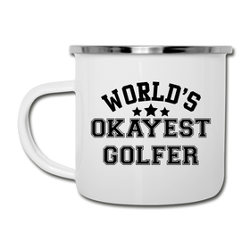 World's Okayest Golfer Camper Mug