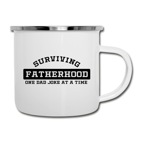Surviving Fatherhood One Dad Joke at a Time Camper Mug