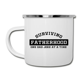 Surviving Fatherhood One Dad Joke at a Time Camper Mug