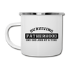 Surviving Fatherhood One Dad Joke at a Time Camper Mug